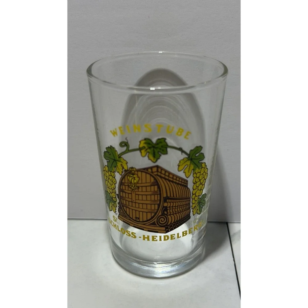 Vintage WEINSTUBE SCHLOSS HEIDELBERG ,1L  Tasting Winery Glass
